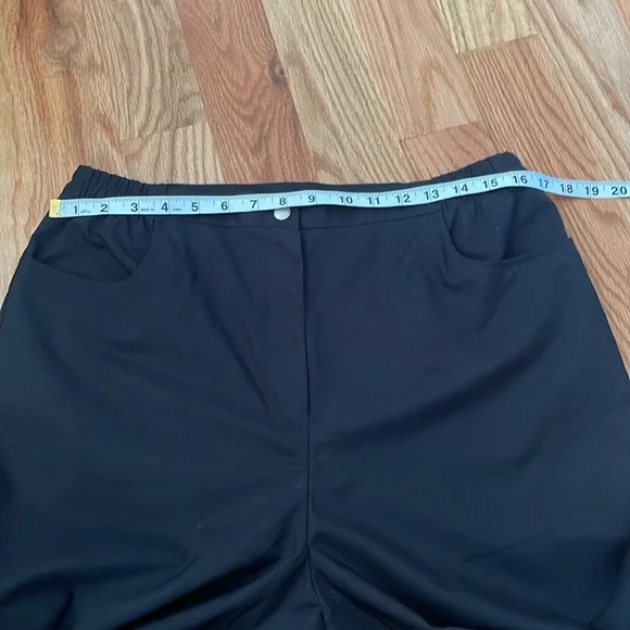 Karen Scott sport black pant with elastic waist size 14P short new with … - Picture 6 of 8
